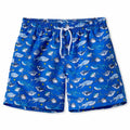 Board Shorts With Sharks Royal Blue