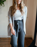 Waffle Cardigan Gray