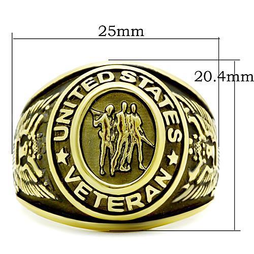 TK414704G - IP Gold(Ion Plating) Stainless Steel Ring with Epoxy  in