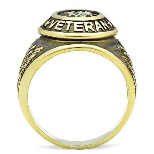 TK414704G - IP Gold(Ion Plating) Stainless Steel Ring with Epoxy  in