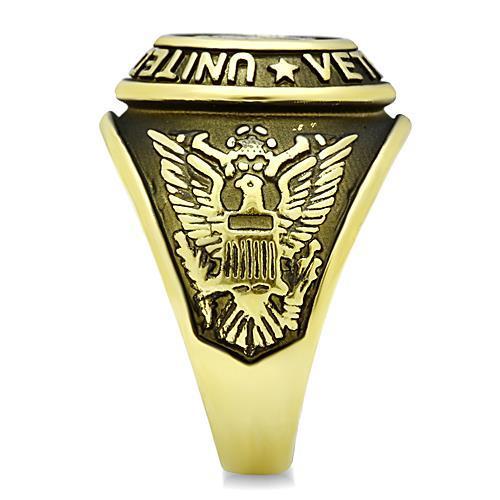 TK414704G - IP Gold(Ion Plating) Stainless Steel Ring with Epoxy  in