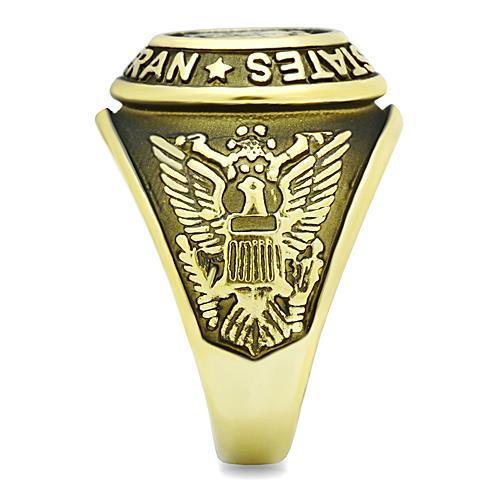 TK414704G - IP Gold(Ion Plating) Stainless Steel Ring with Epoxy  in