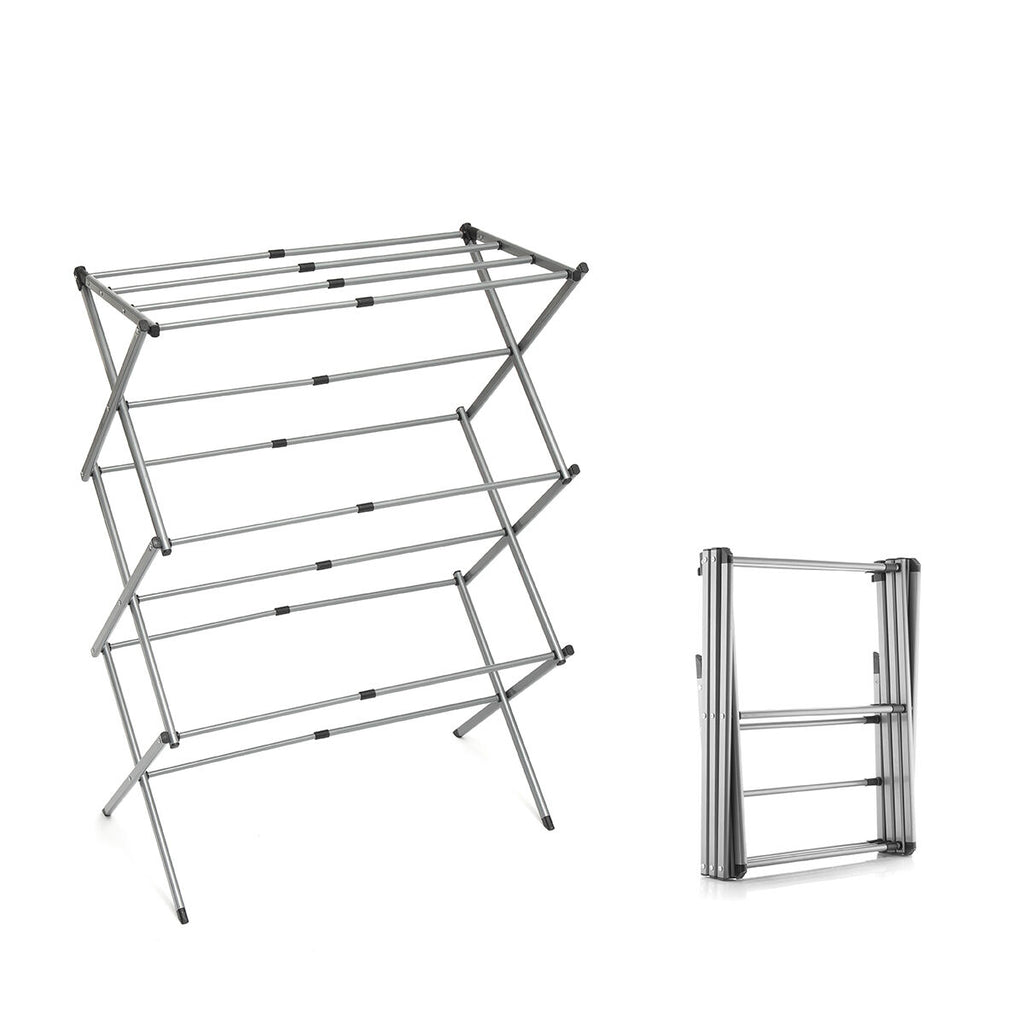 Folding and Extendable Metal Clothes Dryer with 3 Levels Cloxy