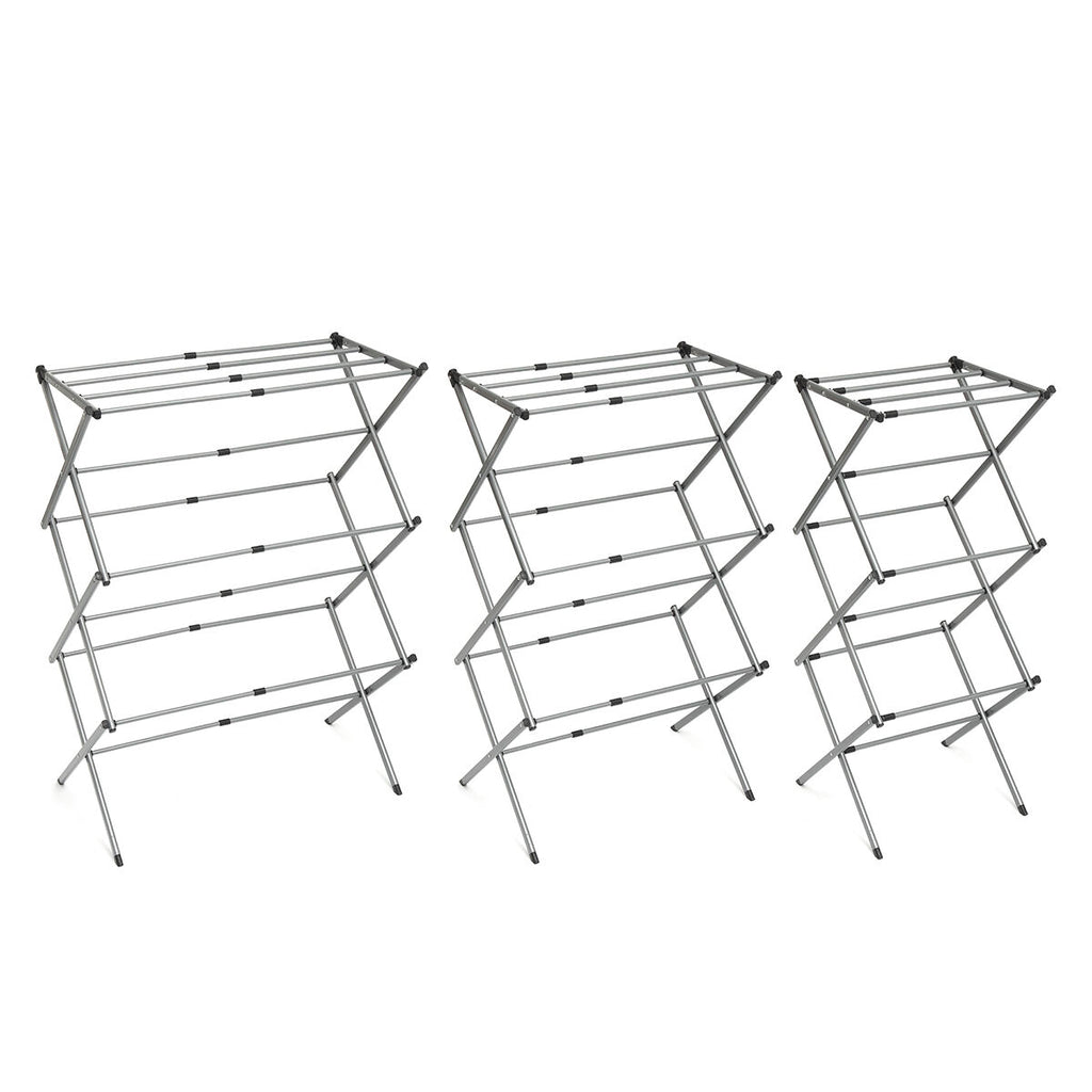 Folding and Extendable Metal Clothes Dryer with 3 Levels Cloxy