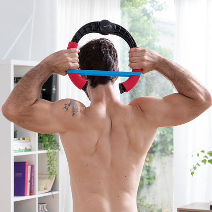 Adjustable arm exerciser with resistance bands and exercise guide by Bigbuy, designed for strength training and fitness workouts.