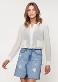Sheer Button Up Blouse