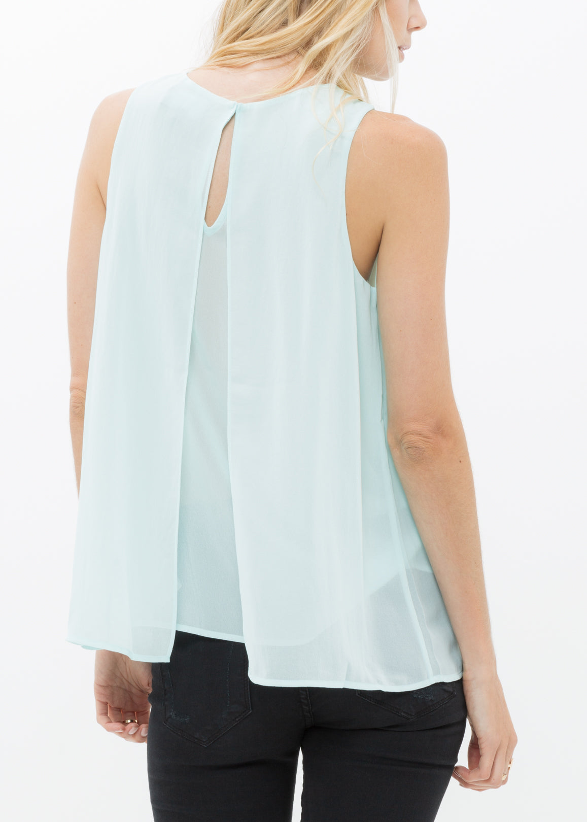 Women's Sleeveless Slit Blouse