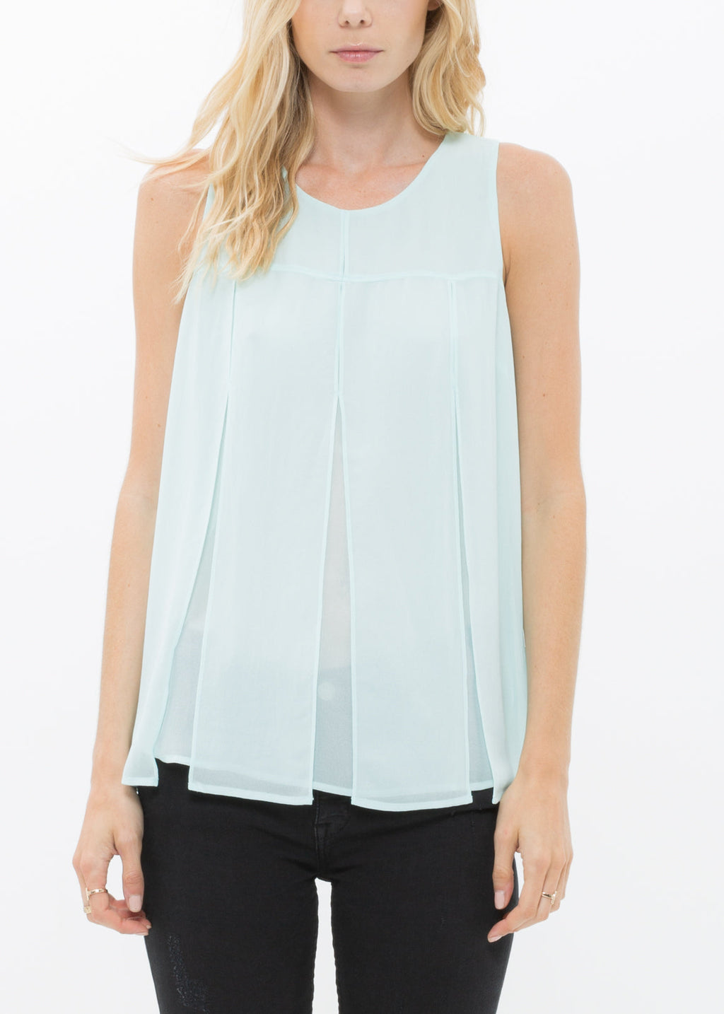 Women's Sleeveless Slit Blouse