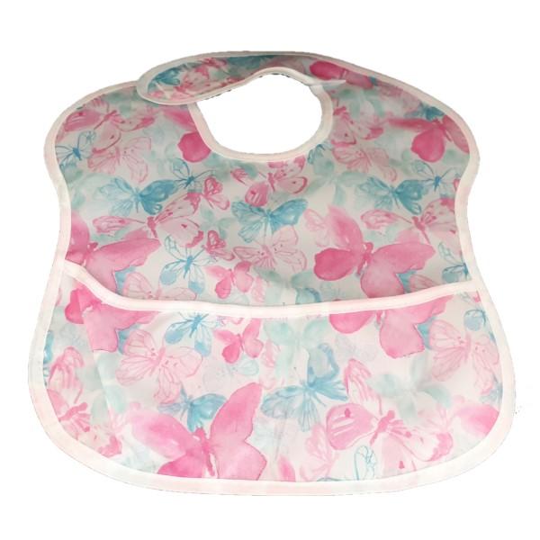 Waterproof Baby Bib with Crumb Catcher - Assorted Designs