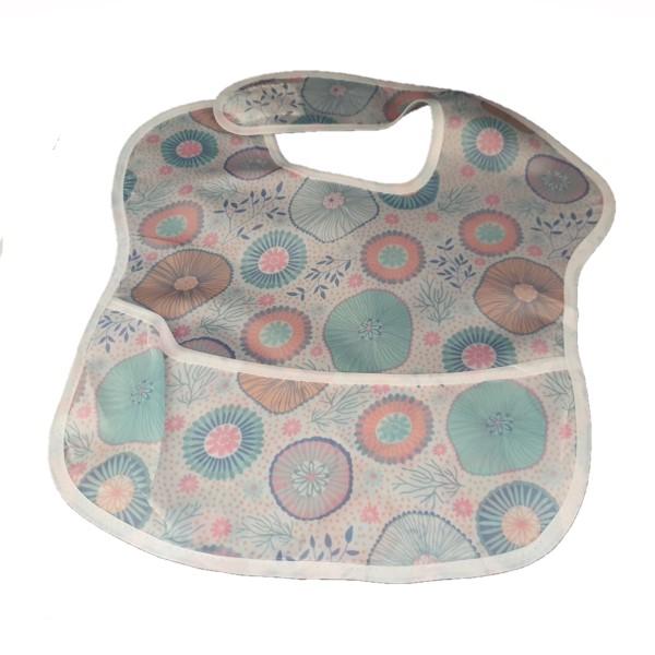 Waterproof Baby Bib with Crumb Catcher - Assorted Designs