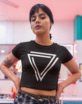 White Triangle Women's Crop top Bella+Canvas 6682