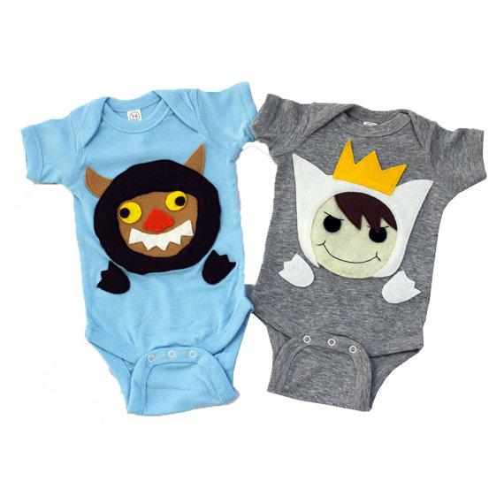 A Wild Boy &amp; A Wild Monster Infant Bodysuits Combo