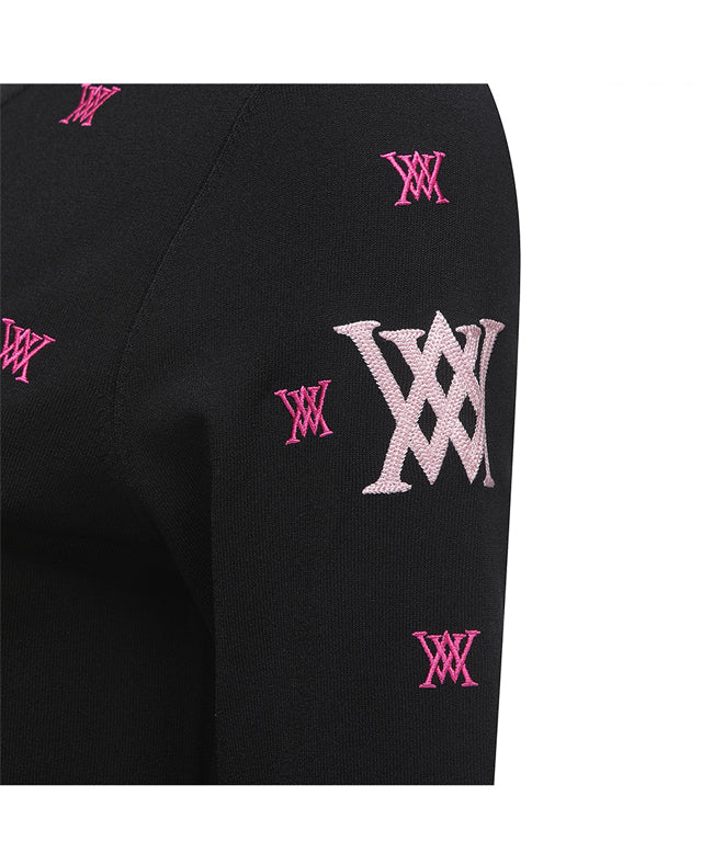 ANEW Golf: Women Monogram Logo Point Pullover Sweater - Black