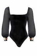 Black Mesh Bodysuit
