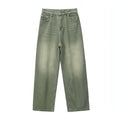 UrbanEase™ Olive men 's retro vintage jeans