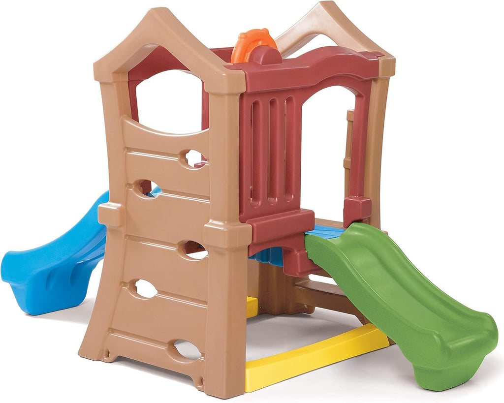 Play Up Double Slide Climber Outdoor Playset For Toddlers Ages 2 To 6