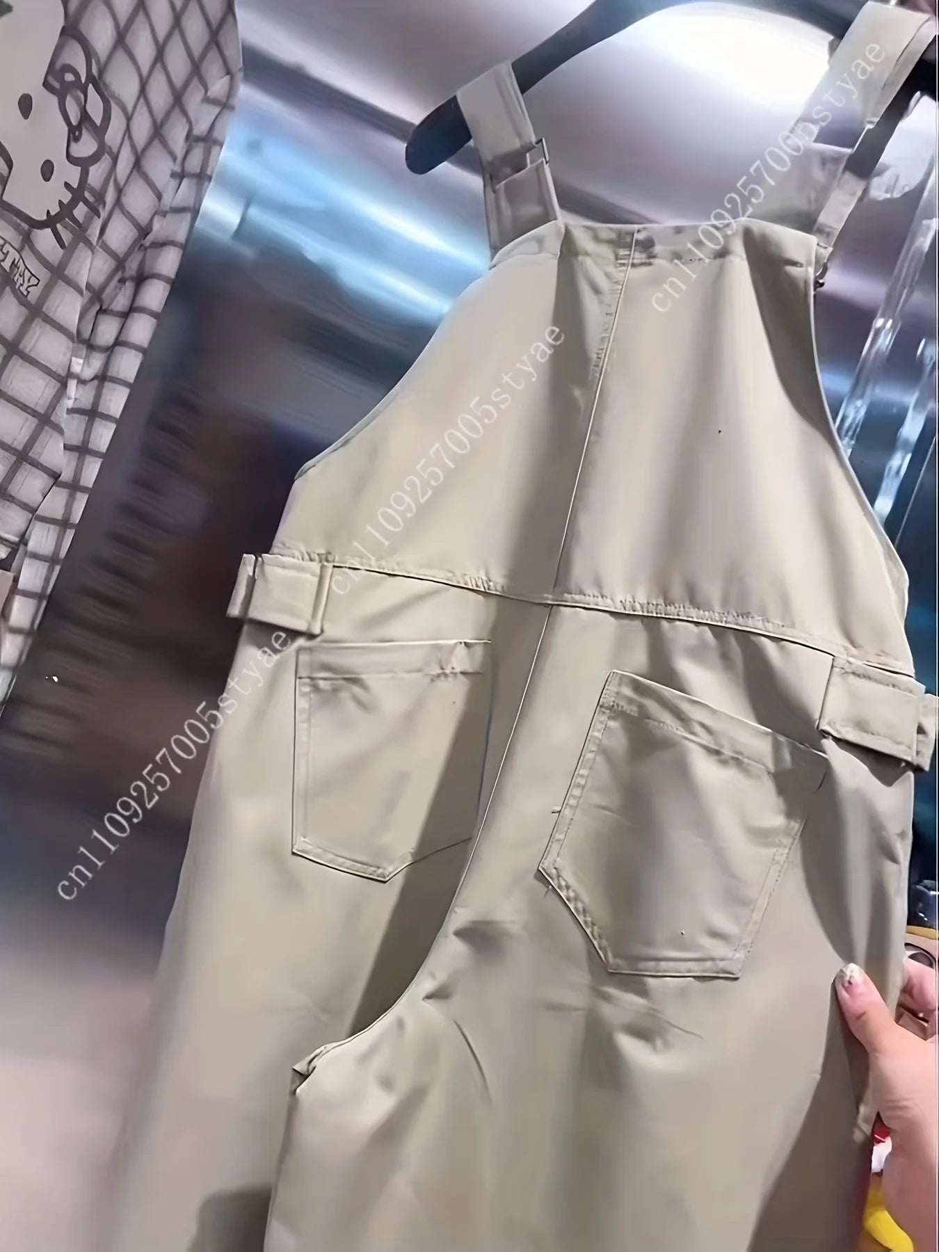 Hello Kitty Design Retro Trendy and Stylish Loose-Fitting Casual Overalls for Women
