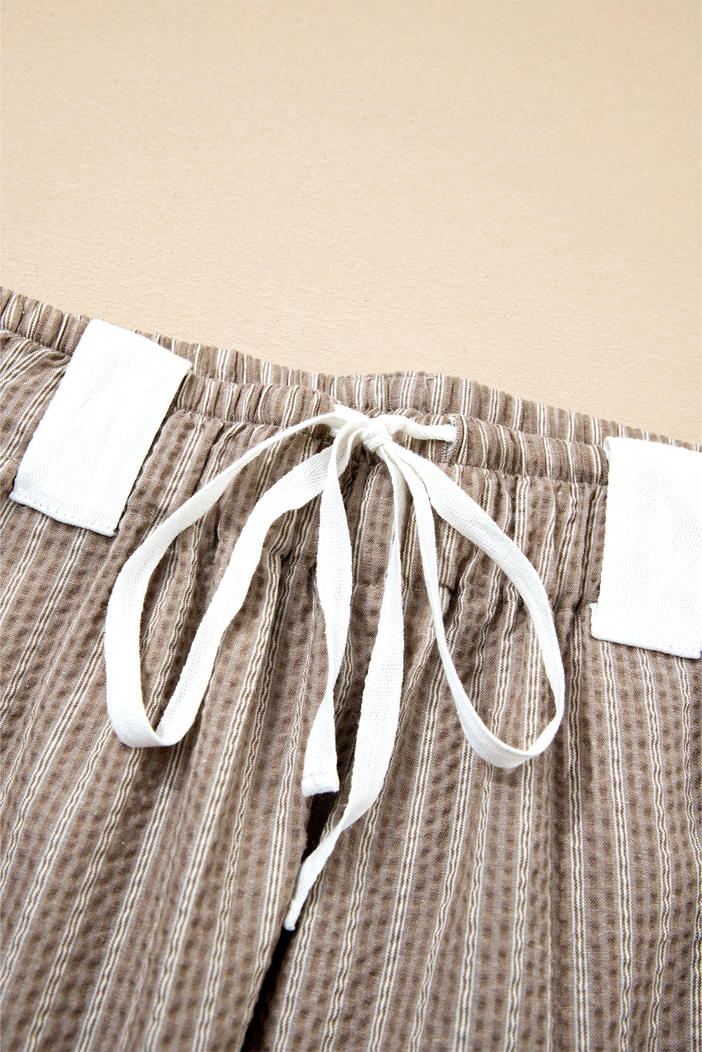 Stripe Drawstring Cargo Pocket Jogger Pants