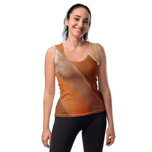 Womens Stretch Fit Tank Top - Boho Watercolor Print