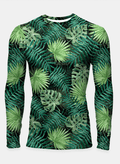 Bright Green Fern Palm and Monstera Tropical