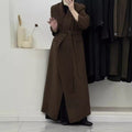 Angora Red Women's Loose Double-Sided Wool Overcoat – Elegant & Cozy