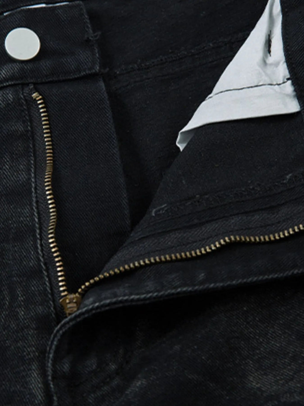 Men's Wide Leg Jeans with Ruched Detail