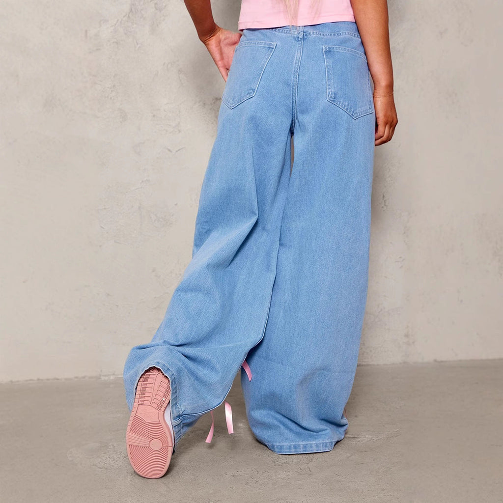 Bow High Waist Wide Leg Jeans – Haute Edition 25