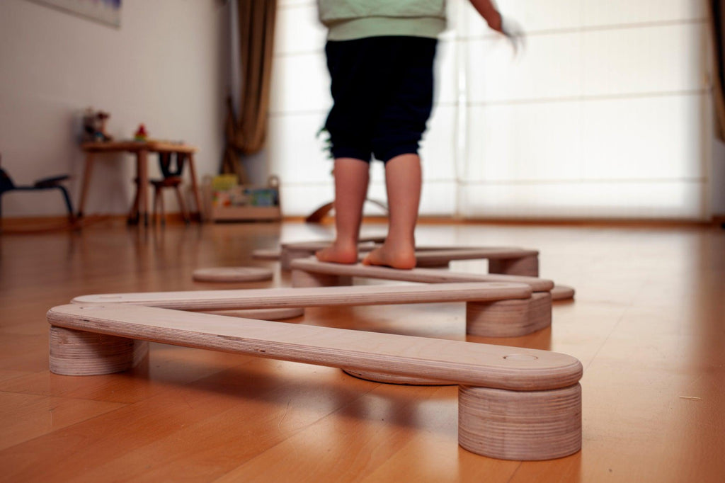 Circular Wooden Balance Beam Set