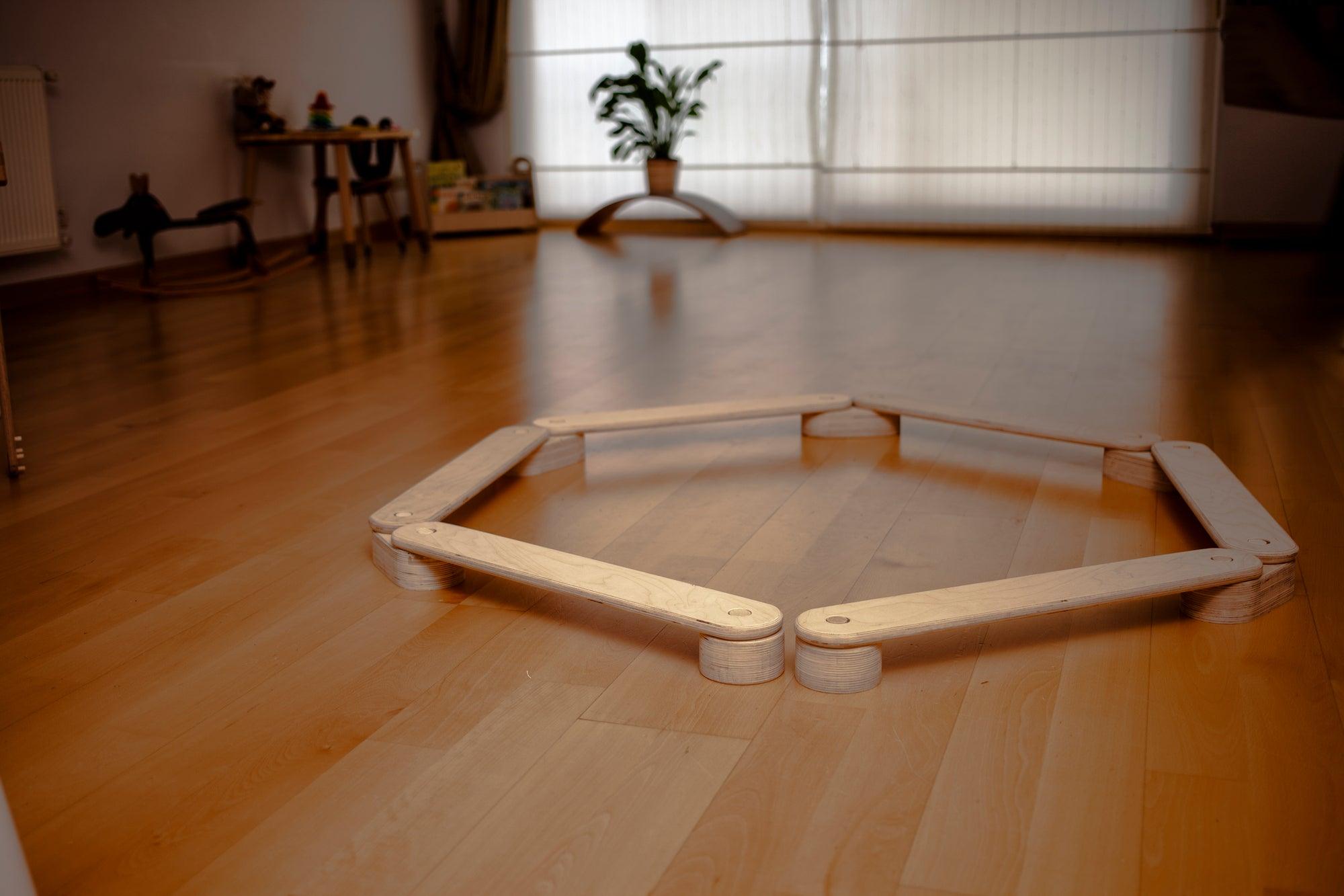 Circular Wooden Balance Beam Set