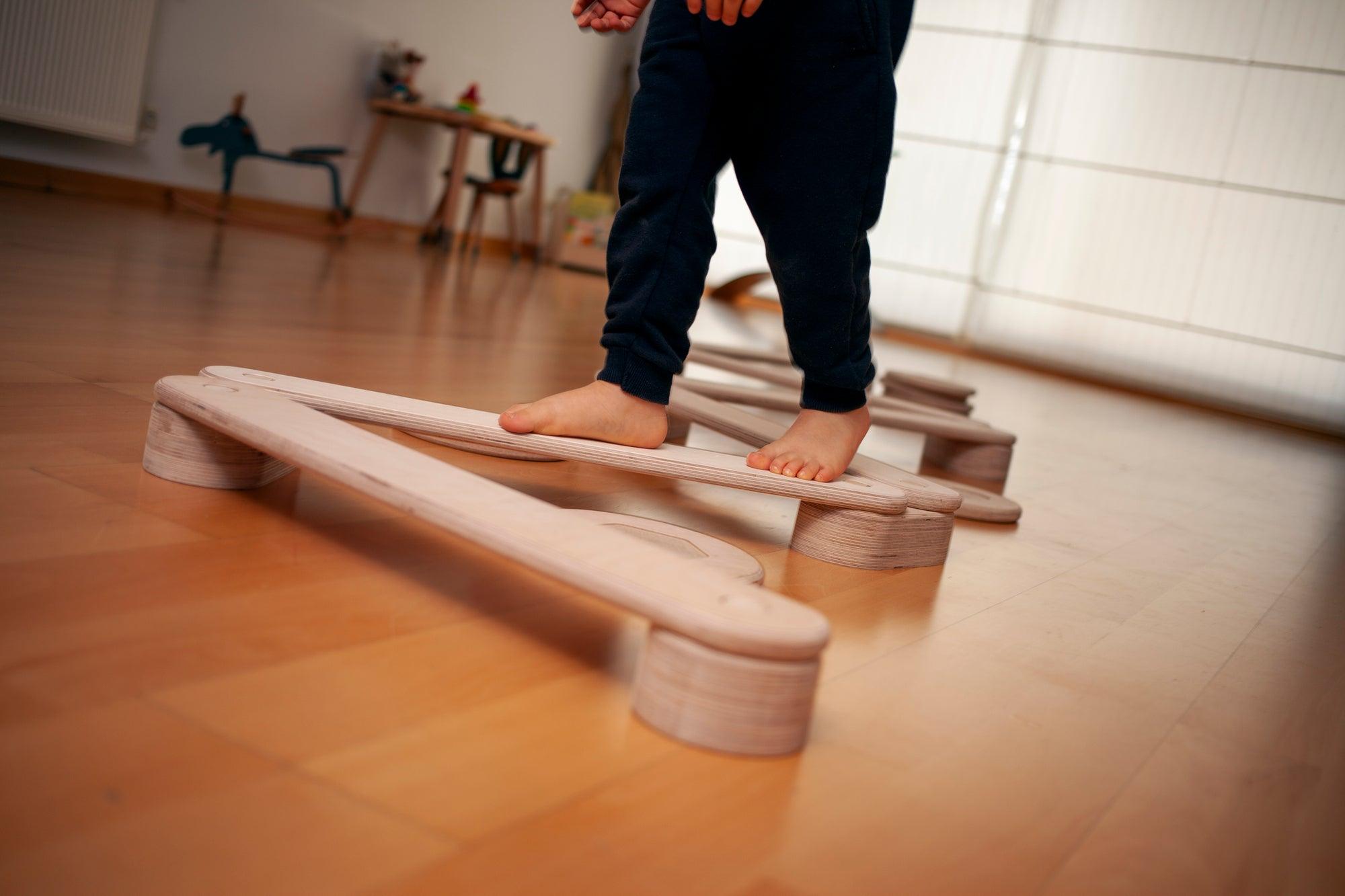 Circular Wooden Balance Beam Set
