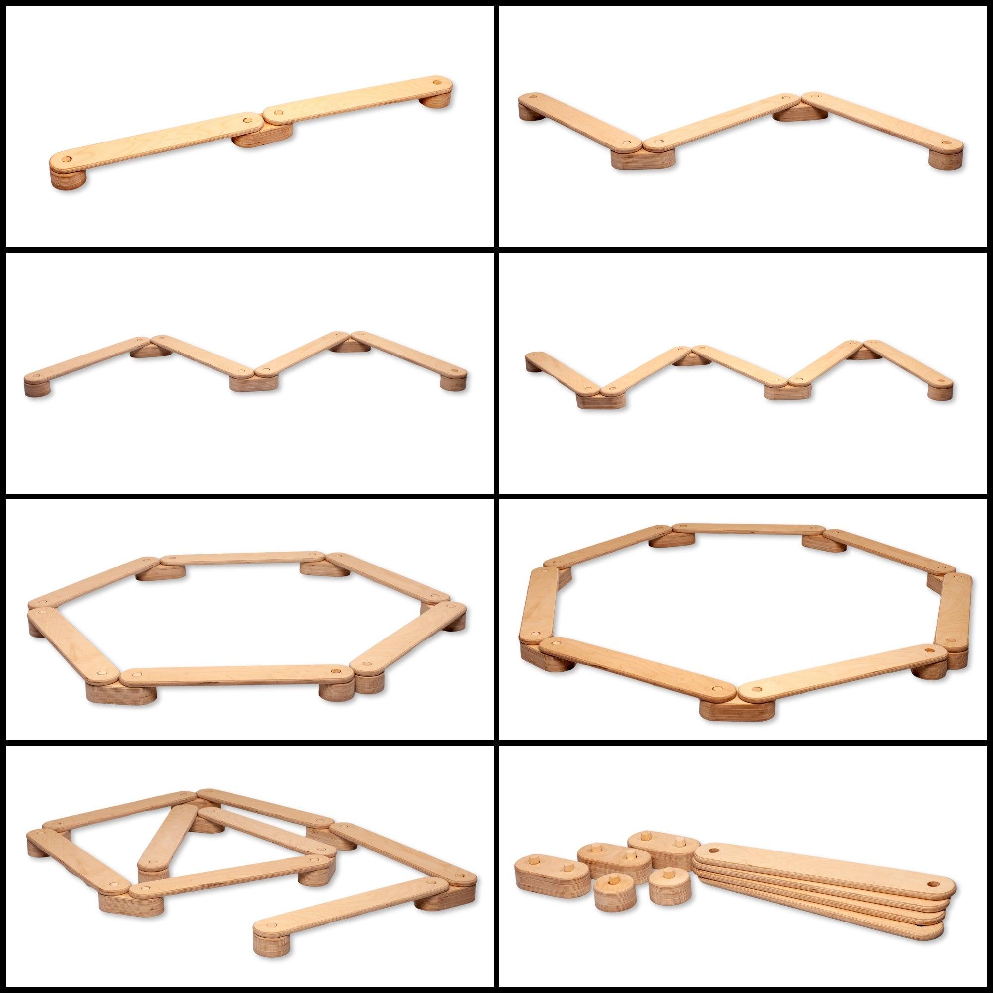 Circular Wooden Balance Beam Set