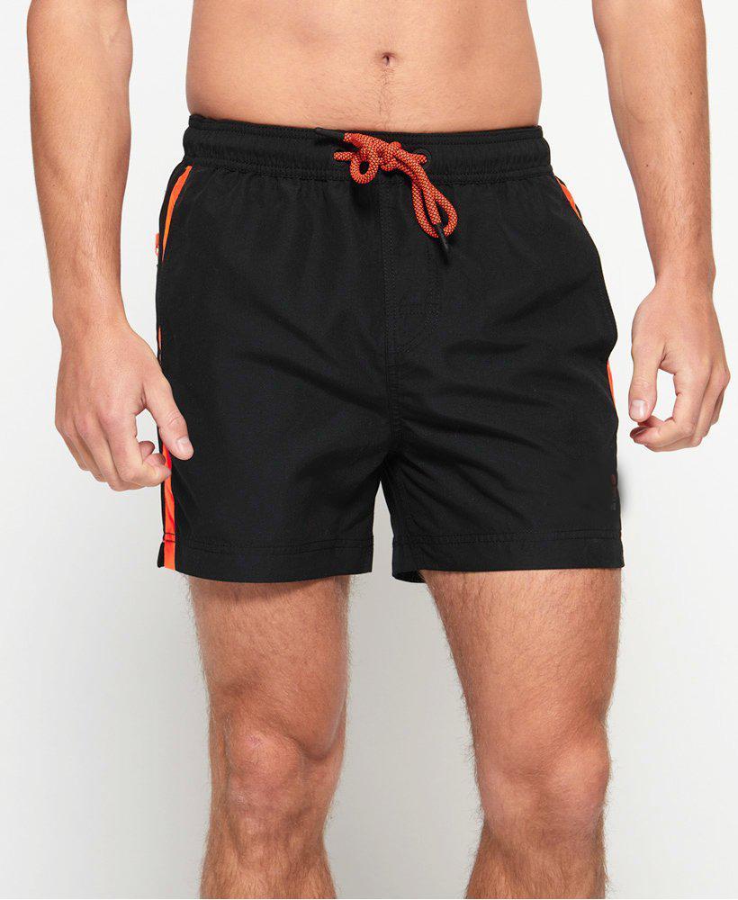 Black Stripe Swim Shorts