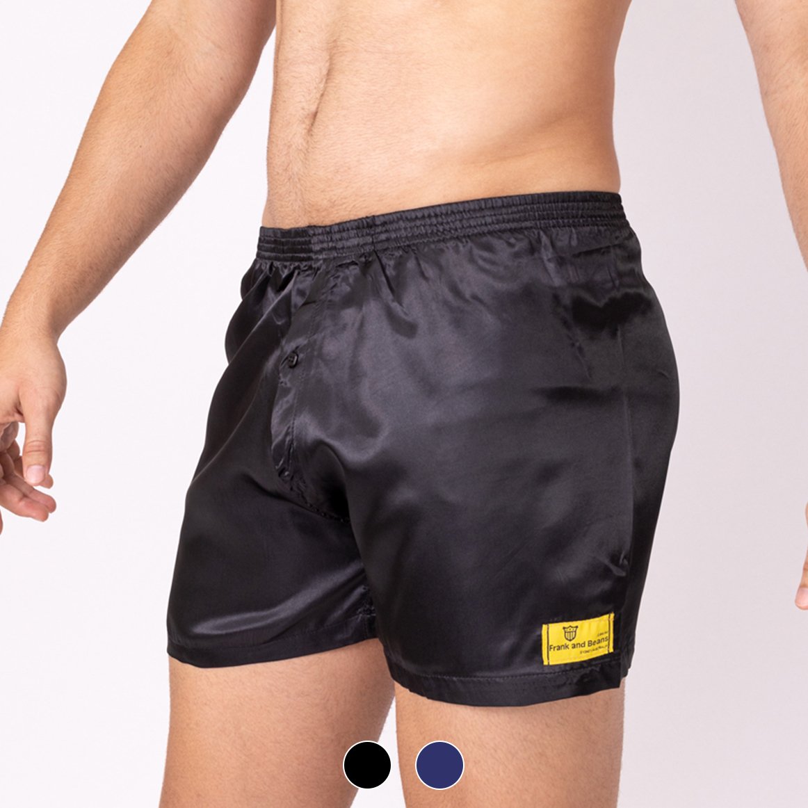 Satin Boxer Shorts Navy