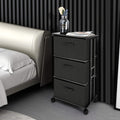 Black 3 Drawer Dresser For Bedroom And Hallway Organization
