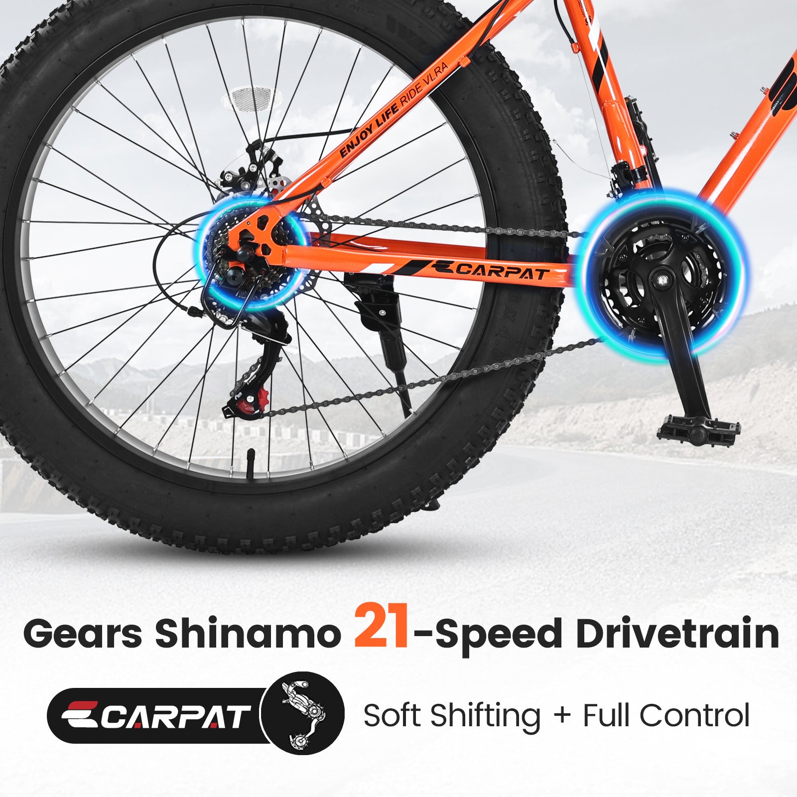 TerraForce™ City-Cruizer – 26" Fat Tire Mountain Bike (21-Speed, Full