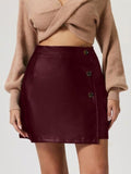 MUNSIEUR Buttoned High Rise Mini Skirt - Luxury Designer Skirt for