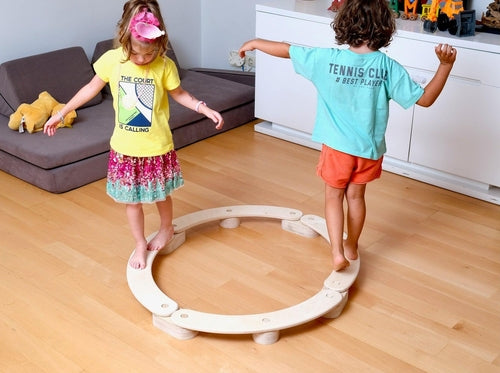 Circular Wooden Balance Beam Set