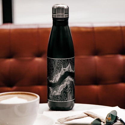 Cormorant Lake - Manitoba Map Insulated Bottle in Matte Black