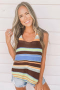 Multicolor Striped Knit Tank Top