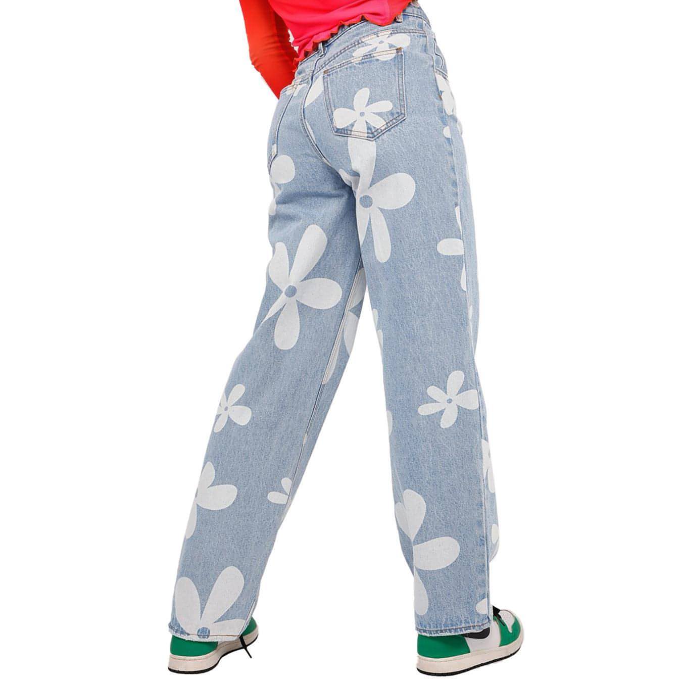 DenimDare™ Women's Simple Printed Straight Jeans