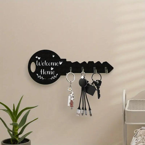 1pcs Vintage Wooden Key Shaped Key Hook Wall Decorative Hook