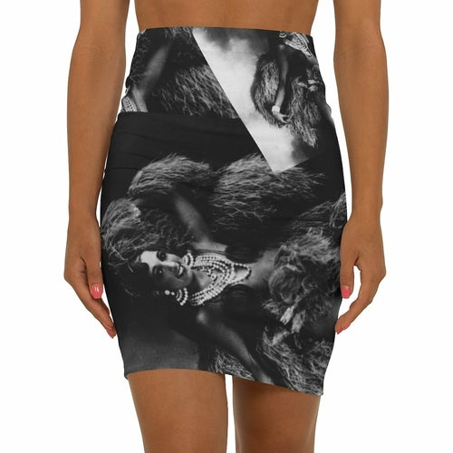 Erin Theia Haute Baker Garde skirt accessory featuring intricate design and fabric details, styled for a fashionable look.