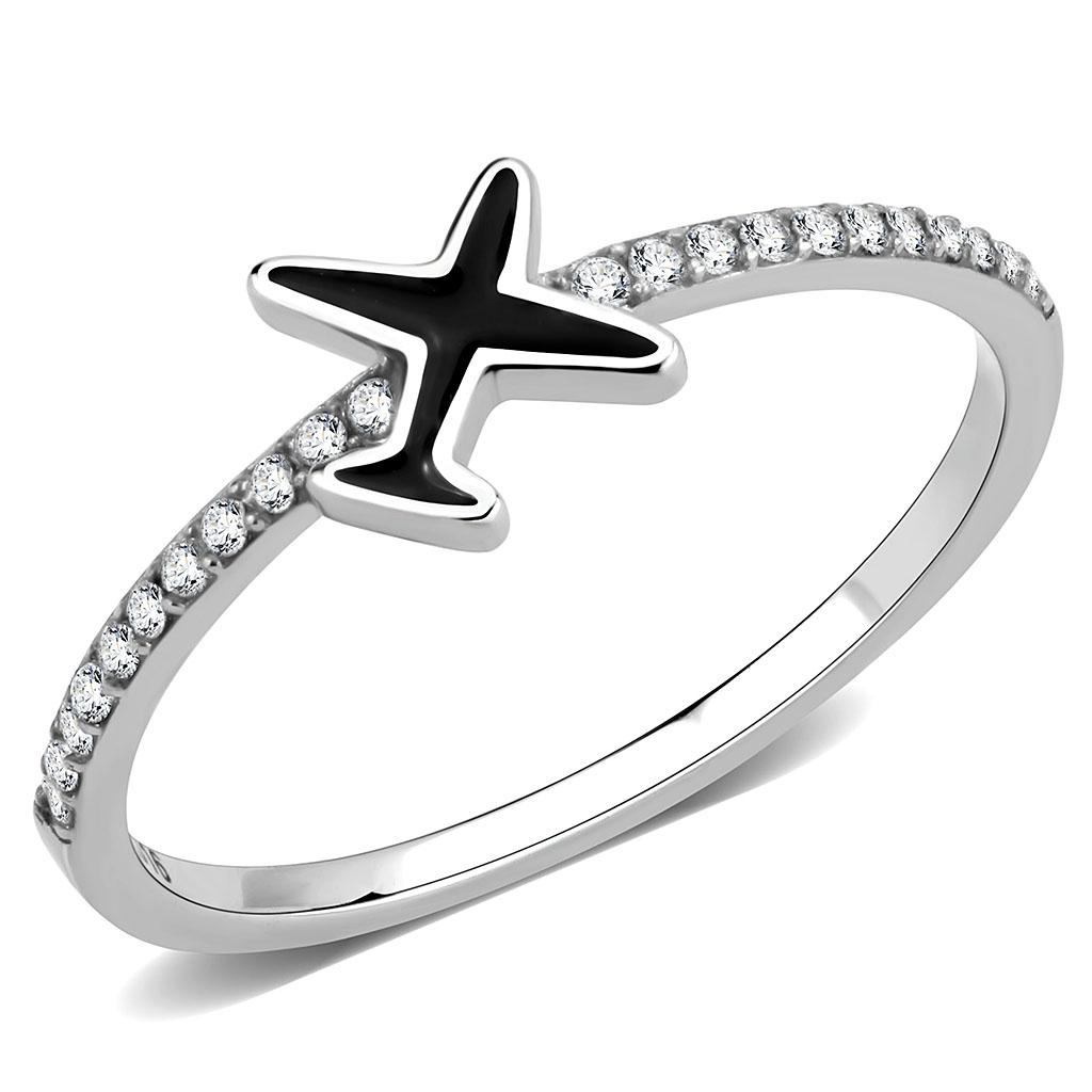 DA311 No Plating Stainless Steel Ring with Epoxy