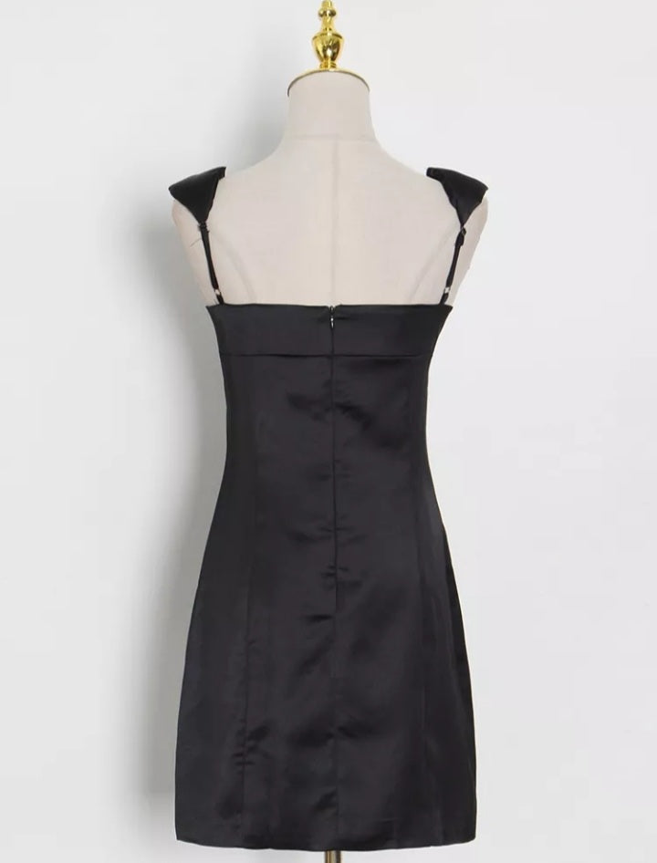 Women Square Collar Sleeveless High Waist Solid Minimalist dress