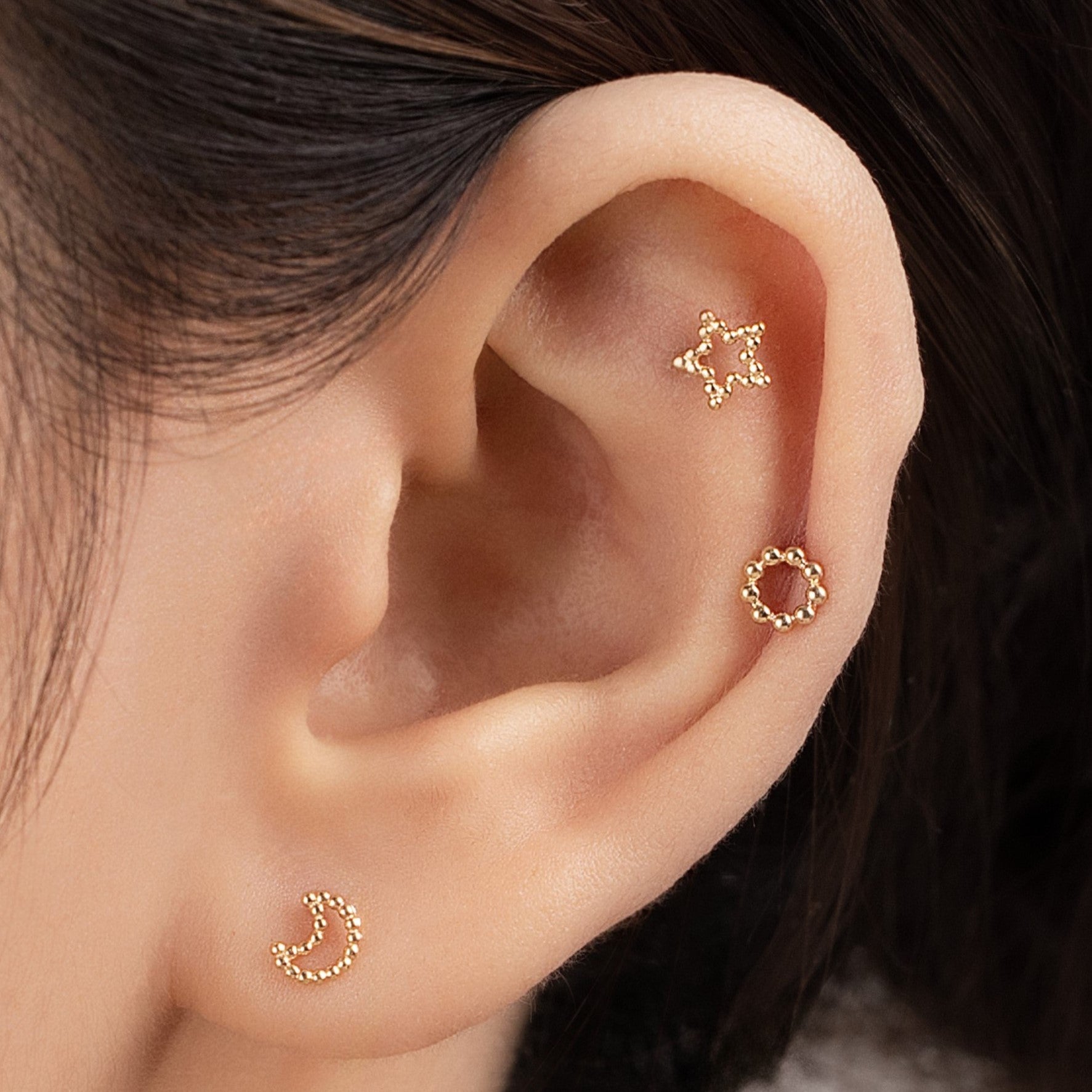 14K (58.5%) SOLID GOLD STELLA PIERCING