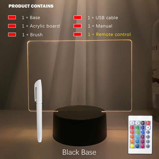 Lilac Milo touch control 3D night light with message board, rewritable base, and modern tech accessory design.