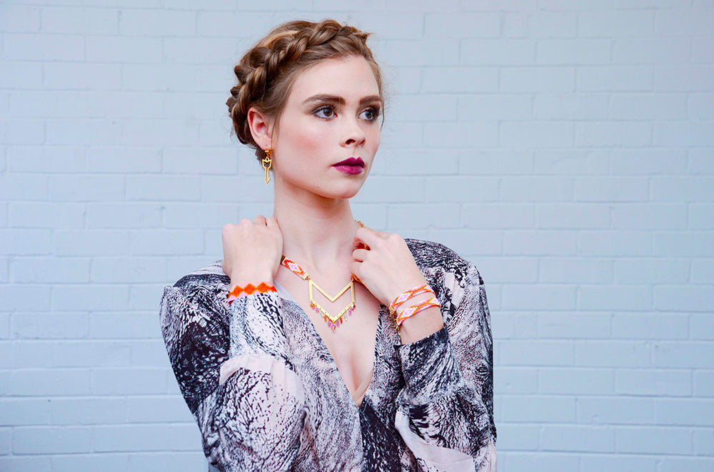 Twilight Bracelet - Pink / Orange / Blue / Gold