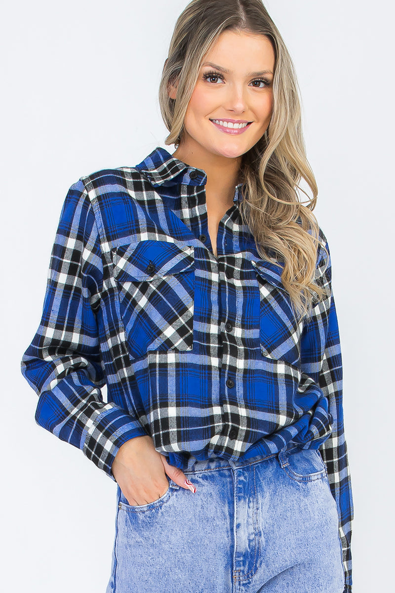 Oversize Boyfriend Plaid Checkered Flannel FL104