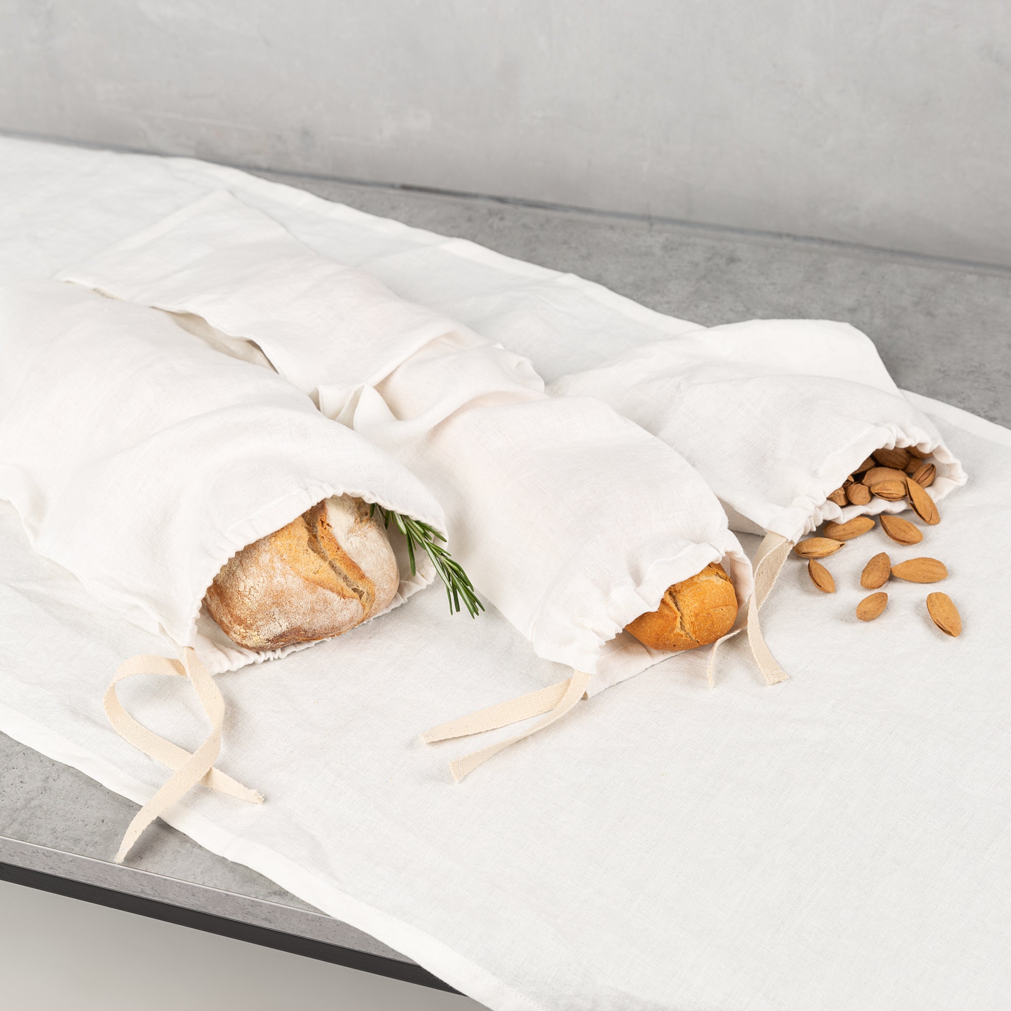 Linen bread bag | off white