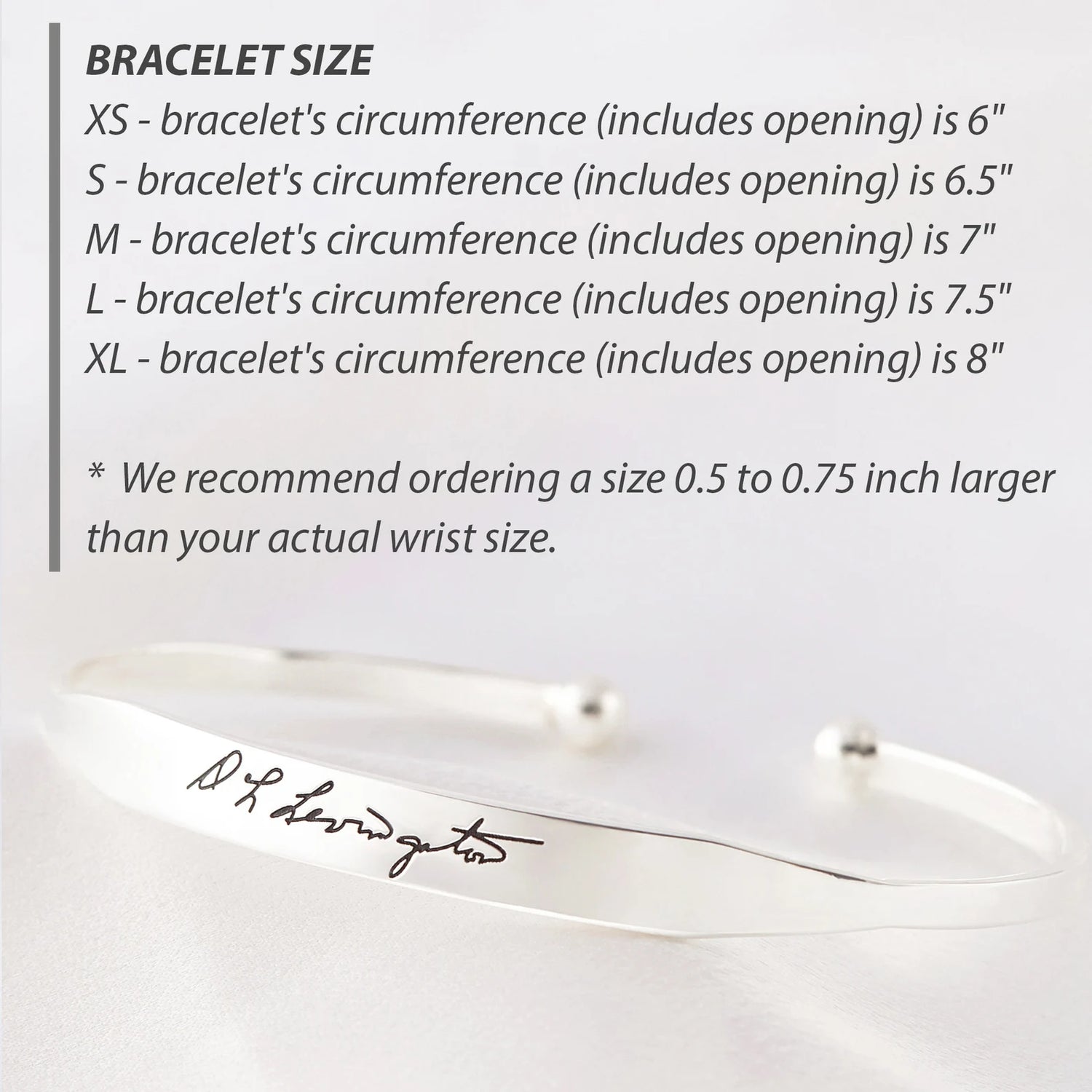 Handwritten Cuff Bracelet